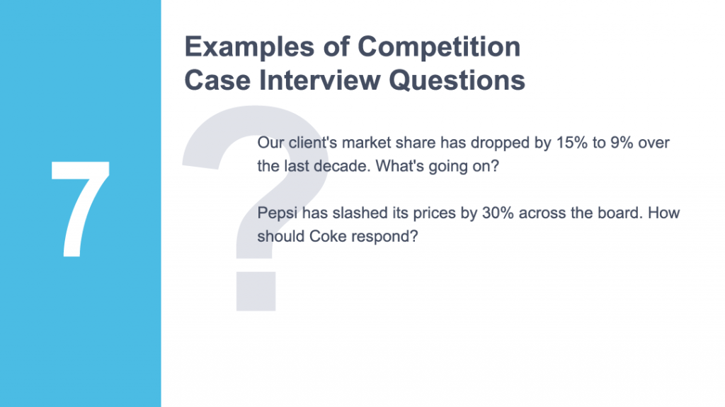 Examples of competition case interview questions